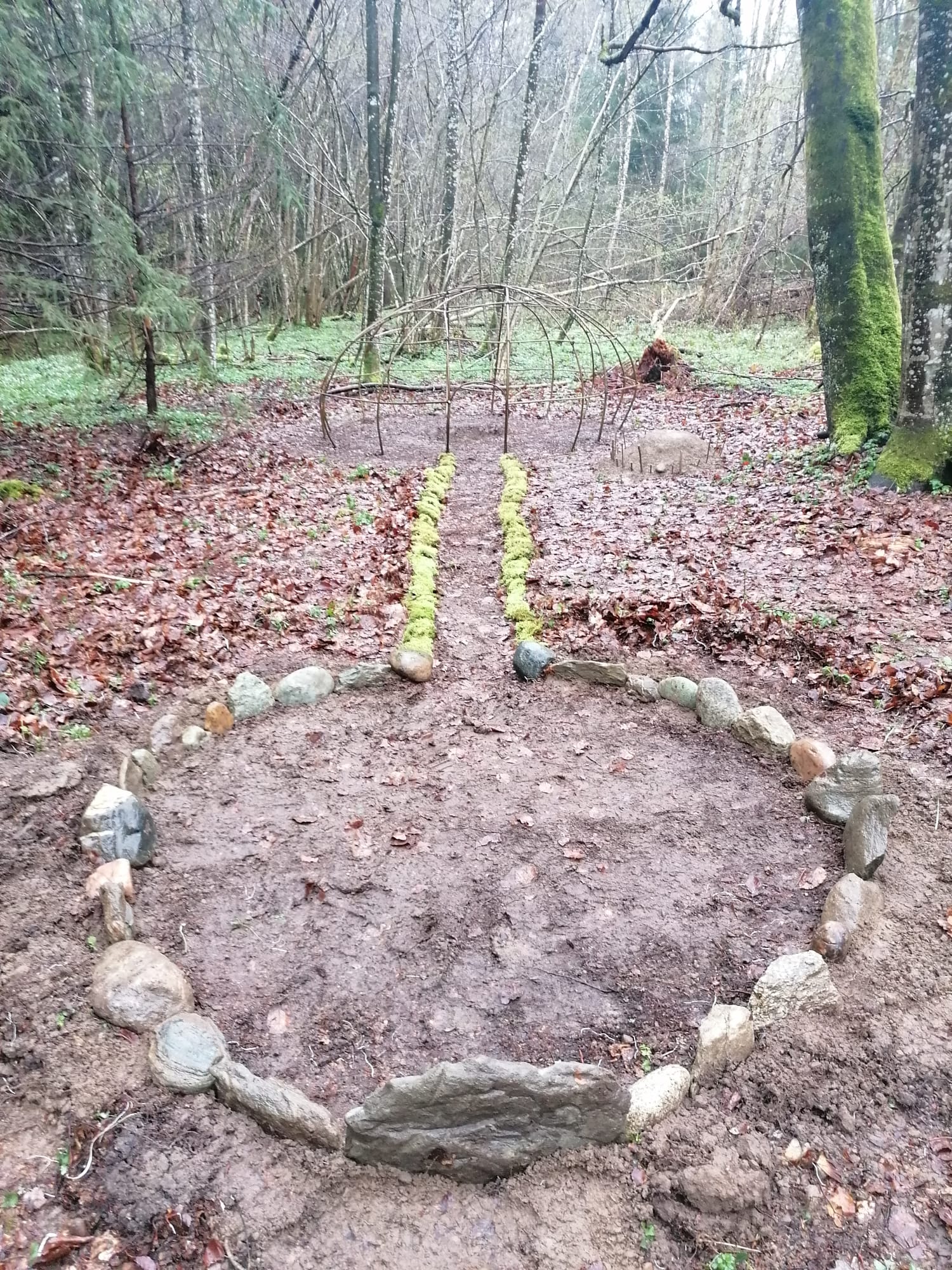 Feu extérieur - Hutte de sudation de Gregory Brezzola - Architecte d'intérieur à Vevey - Feng shui - Kemara - Design holistique - Design biophilique - Suisse romande